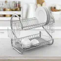 2 Layer Dish Drainer Kitchen Rack