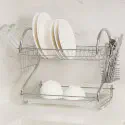 2 Layer Dish Drainer Kitchen Rack