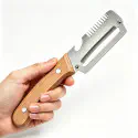 Stainless Steel Vegetable Peeler with Wooden Handle