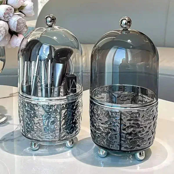 Acrylic 360° Rotating Makeup Brush Holder 