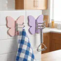360° Rotatable Butterfly-Shaped 3-Hook Adhesive Wall Hanger