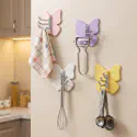360° Rotatable Butterfly-Shaped 3-Hook Adhesive Wall Hanger