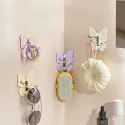 360° Rotatable Butterfly-Shaped 3-Hook Adhesive Wall Hanger