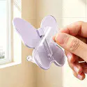 360° Rotatable Butterfly-Shaped 3-Hook Adhesive Wall Hanger