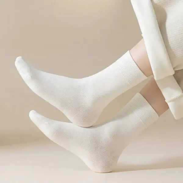 Solid Color Cotton Socks