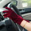 Stylish Women's Velvet Hand Gloves