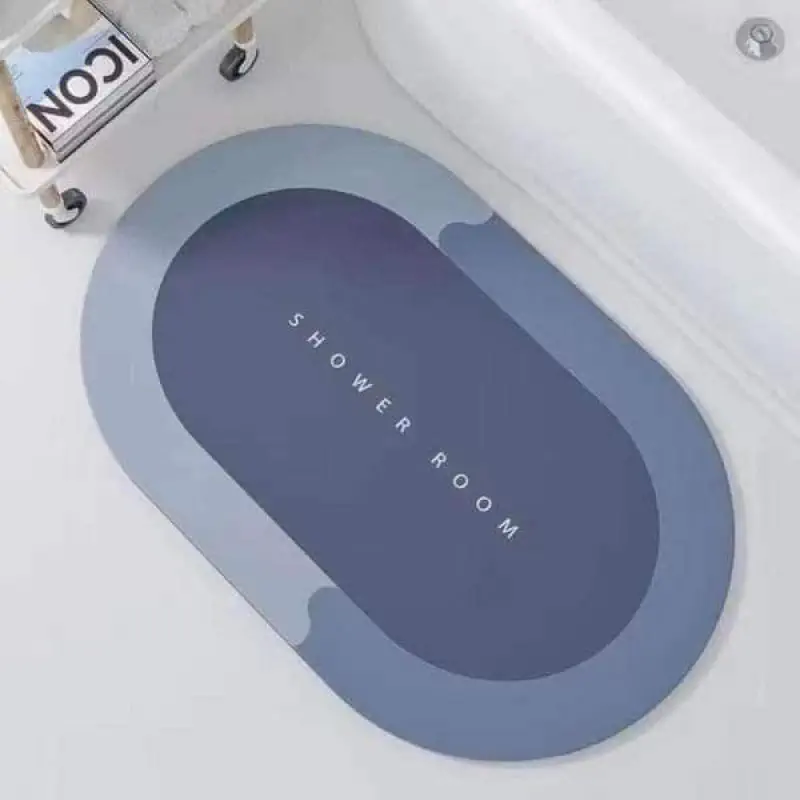 Super Absorbent Door Mat Non-slip Bathroom Carpet(Gray)