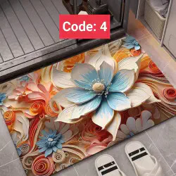 Premium 3D Print Floor Mat- Code: 2 ( সাইড দিয়ে বর্ডার সেলাই করা )