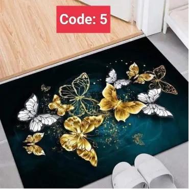 Premium 3D Print Floor Mat- Code: 5 ( সাইড দিয়ে বর্ডার সেলাই করা )