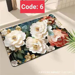 Premium 3D Print Floor Mat- Code: 6 ( সাইড দিয়ে বর্ডার সেলাই করা )