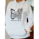 Unique Stylish Hoodie for Girls Butterfly