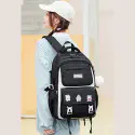 School Bag for Girls and Boys Waterproof (Black)