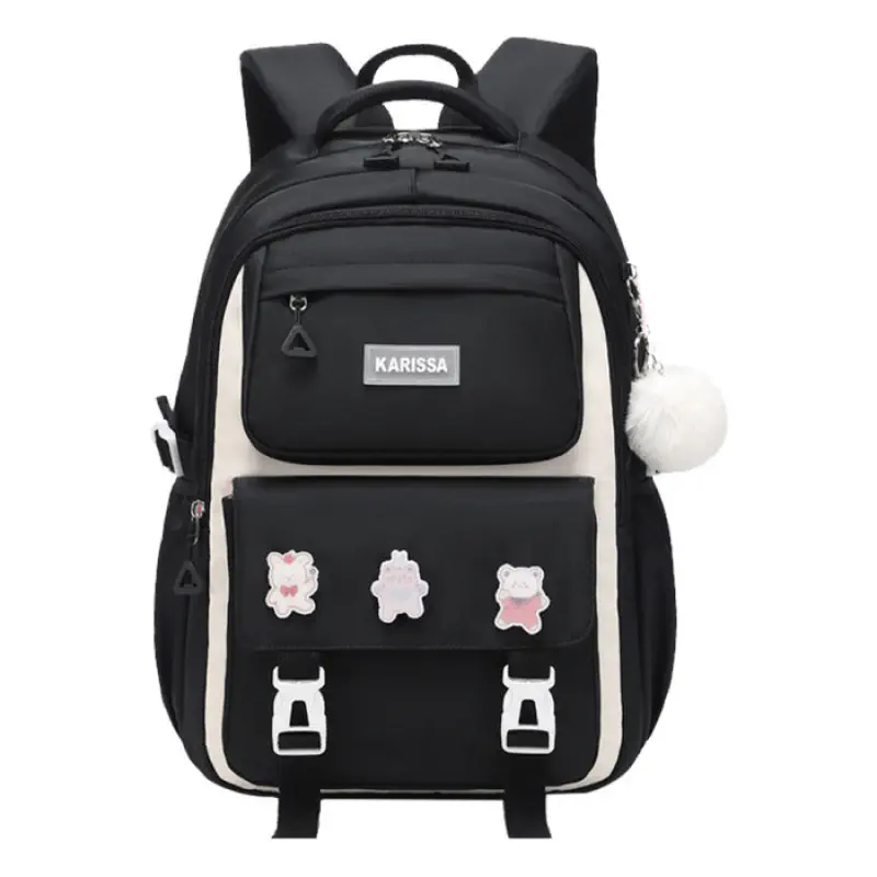 School Bag for Girls and Boys Waterproof (Black)