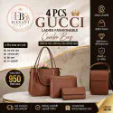 4 PCS GUCCI LADIES FASHIONABLE COMBO BAG