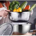 ২ পিস 3 IN 1 VEGETABLE CUTTER WITH DRAIN BASKET