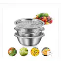 ২ পিস 3 IN 1 VEGETABLE CUTTER WITH DRAIN BASKET