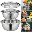 ২ পিস 3 IN 1 VEGETABLE CUTTER WITH DRAIN BASKET