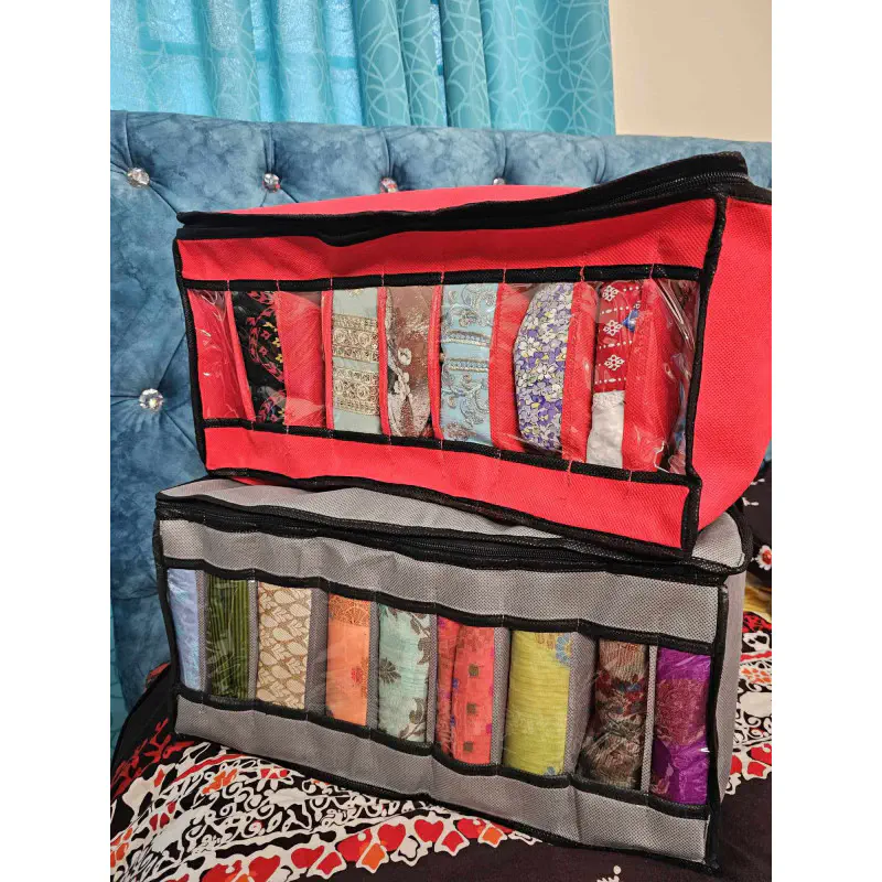 ( ৩ পিস ) Transparent Cloth Organizer Box