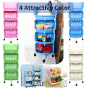 4 Layer High Capacity, Durable ,Stackable, Hollow-Out Household Storage Rack