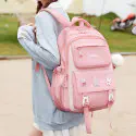 (Pink Colour ) Waterproof School Book Bag
