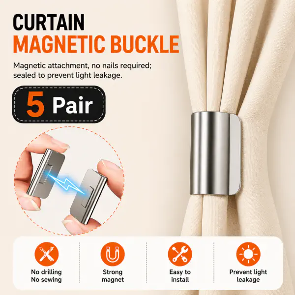 5 pair --Magnetic curtain clips