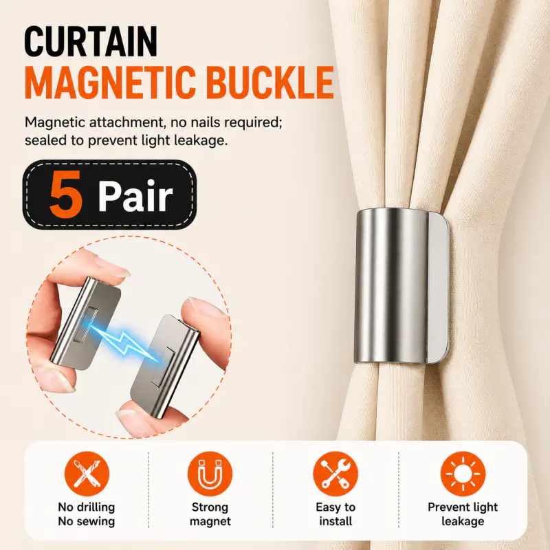 5 pair --Magnetic curtain clips