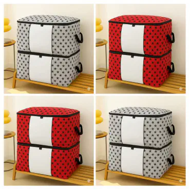 Star Printed New Storage Bag ( 4 Pcs Pack )