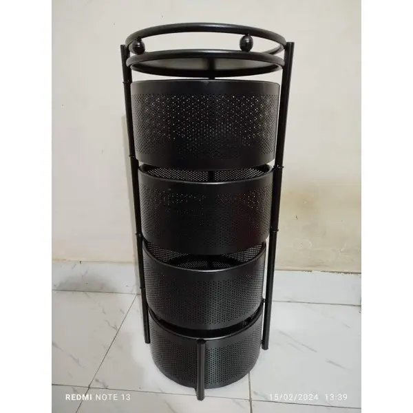 4 Layer Round Shape Kitchen Rack ( 360° Rotating )
