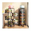 5 Layer Round Shape Kitchen Rack ( 360° Rotating )