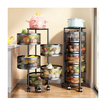 5 Layer Round Shape Kitchen Rack ( 360° Rotating )