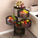 4 Layer Round Shape Kitchen Rack ( 360° Rotating )