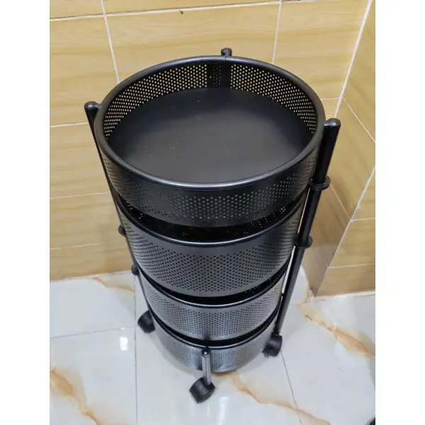 5 Layer Round Shape Kitchen Rack ( 360° Rotating )