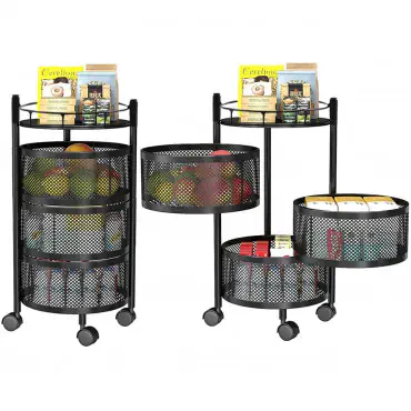 3 Layer Round Shape Kitchen Rack ( 360° Rotating )