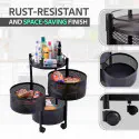 3 Layer Round Shape Kitchen Rack ( 360° Rotating )