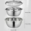 3 In 1 Vegetable Cutter with Drain Basket ( 1 Set )