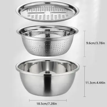 3 In 1 Vegetable Cutter with Drain Basket ( 2 Set )