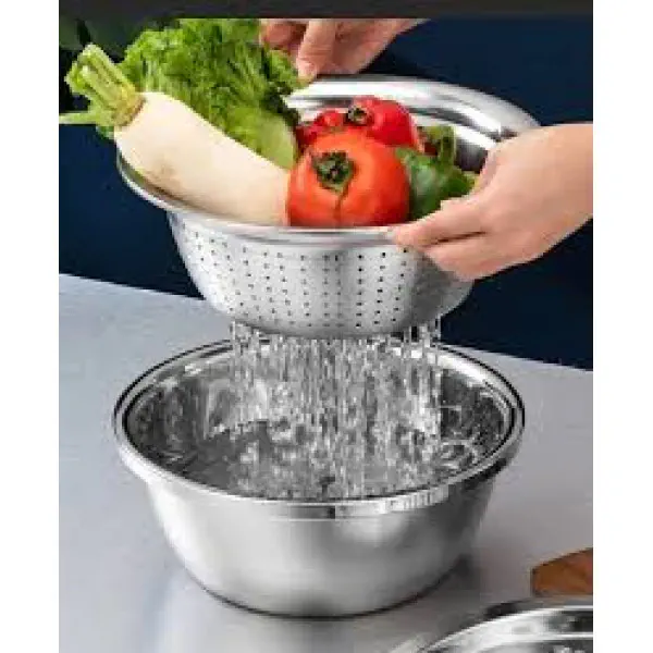 3 In 1 Vegetable Cutter with Drain Basket ( 2 Set )