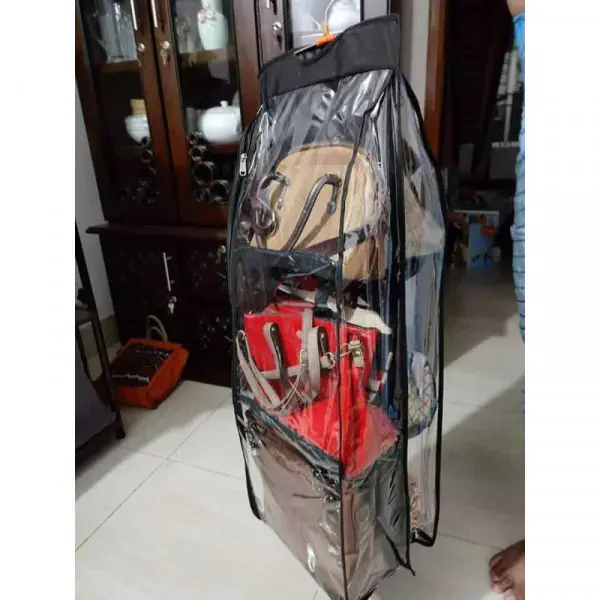 6 Pocket Bag Organizer With Zipper ( Ash )
