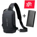 USB charging shoulder bag