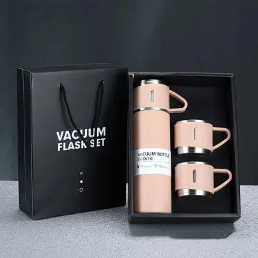 Vacuum Flask Set (Pink)