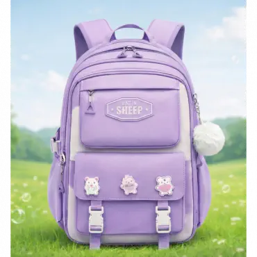 Premium Quality Primary School Book Bag ( Purple )