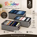 New Printed Cloth Storage Box ( 3 Pcs ) 