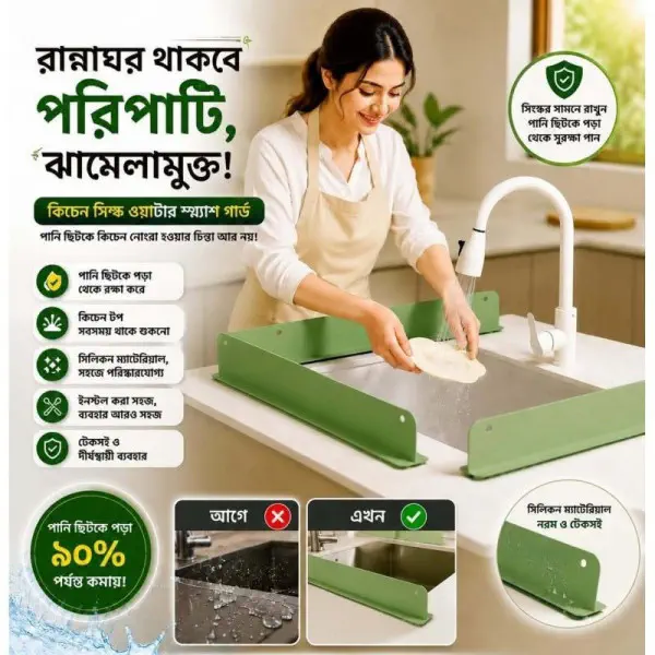 Kitchen Sink Water Guard ( ১ পিস )