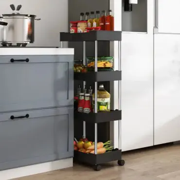 4 layer Storage Rack (Black)