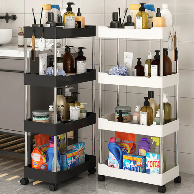 4 layer Storage Rack ( Black And White )