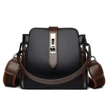 High-quality Messenger Bags For (Kangaroo 3) Women Luxury Crossbody Shoulder Bags Female (Black)