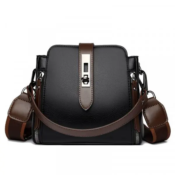 High-quality Messenger Bags For (Kangaroo 3) Women Luxury Crossbody Shoulder Bags Female (Black)