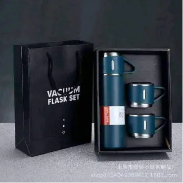 Vacuum Flask Set (Blue)