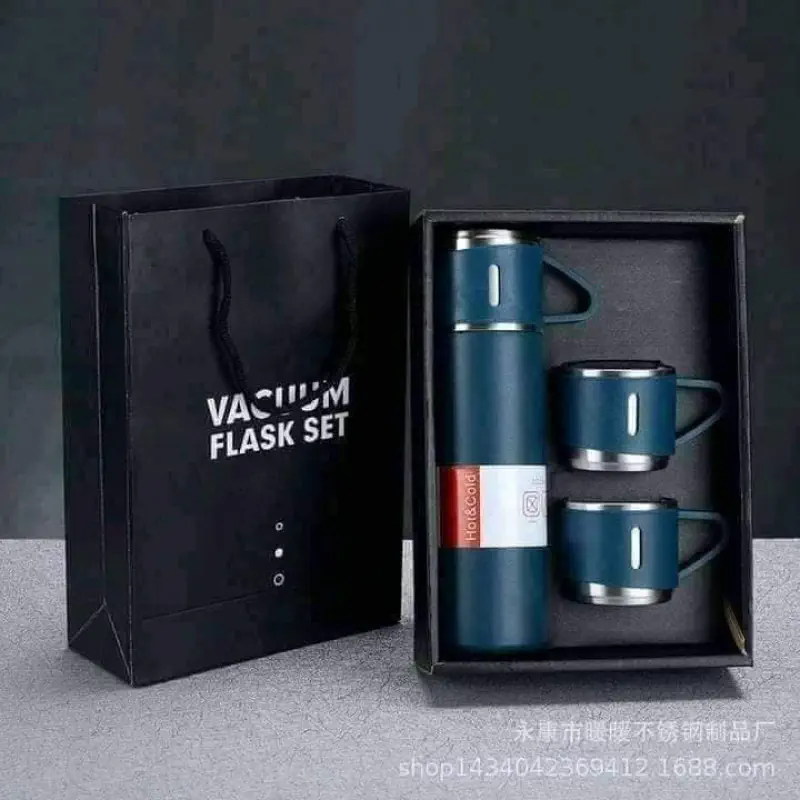 Vacuum Flask Set (Blue)