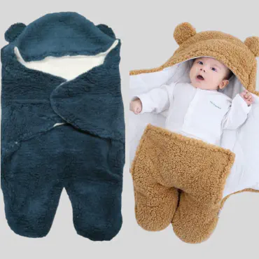 Baby Blanket (1 piece Black + 1 piece Brown)